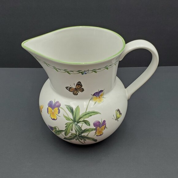 Studio Nova Garden Bloom Pitcher Floral Butterfly 60 Oz Pitcher - Picture 2 of 9